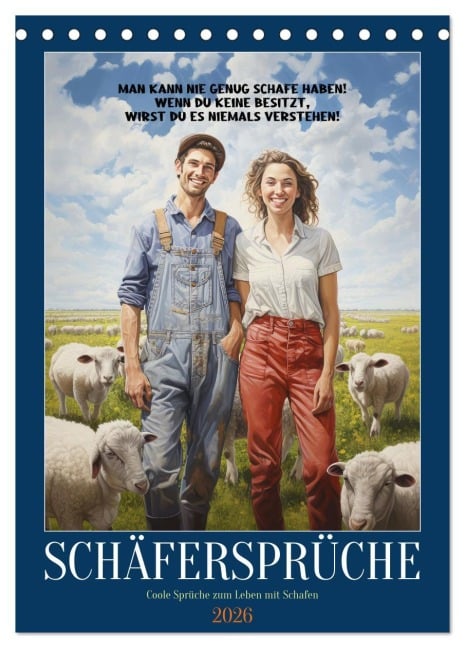Schäfersprüche (Tischkalender 2026 DIN A5 hoch), CALVENDO Monatskalender - Sabine Löwer