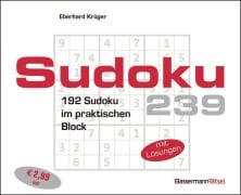 Cover-Bild zum Titel 'Sudokublock 239 (5 Exemplare à 2,99 EUR)' von 'Eberhard Krüger'