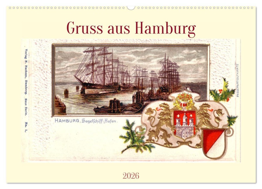 Gruss aus Hamburg (Wandkalender 2026 DIN A2 quer), CALVENDO Monatskalender - Henning von Löwis of Menar