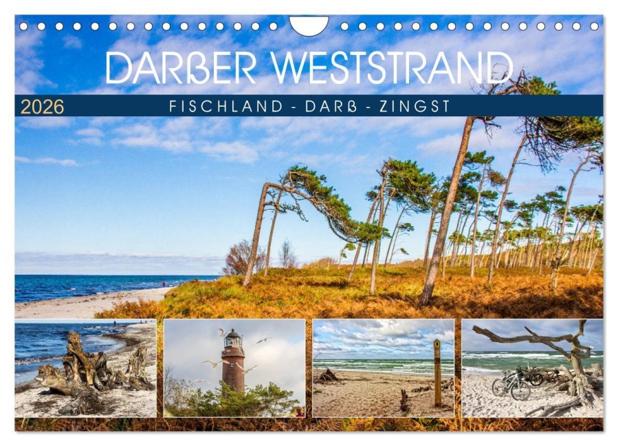 Darßer Weststrand - Fischland Darß Zingst (Wandkalender 2026 DIN A4 quer), CALVENDO Monatskalender - Holger Felix