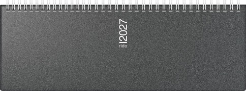 Cover-Bild zum Titel 'rido/idé 7036133907 Querterminbuch Mod. septant 2027 305×105 mm, Kunststoff, grau' von ''