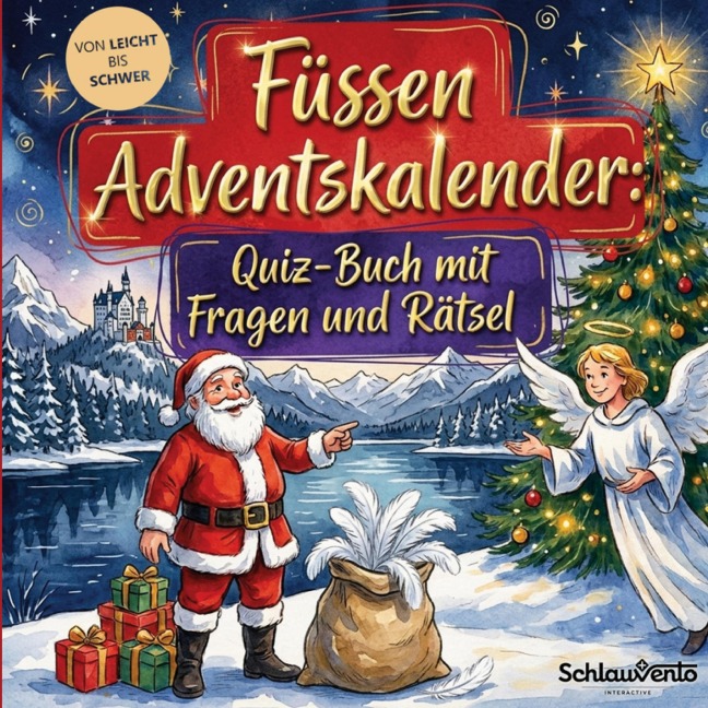 Füssen-Adventskalender: Quiz-Buch mit Fragen und Rätsel - Schlauvento Interactive