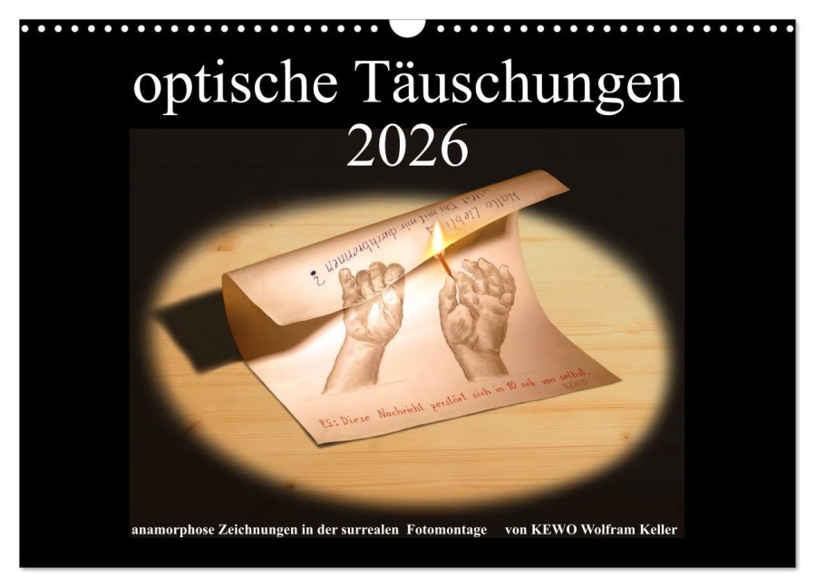 optische Täuschungen 2026 (Wandkalender 2026 DIN A3 quer), CALVENDO Monatskalender - Kewo Wolfram Keller