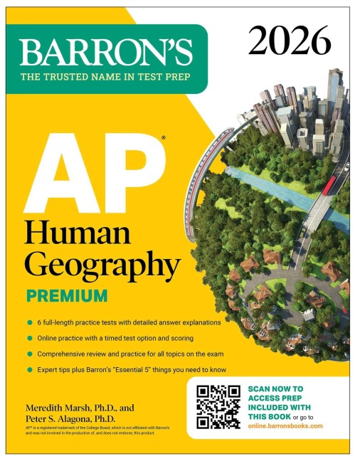 AP Human Geography Premium, 2026: Prep Book with 6 Practice Tests+ Comprehensive Review + Online Practice - Barron's Educational Series, Meredith Marsh, Peter S. Alagona