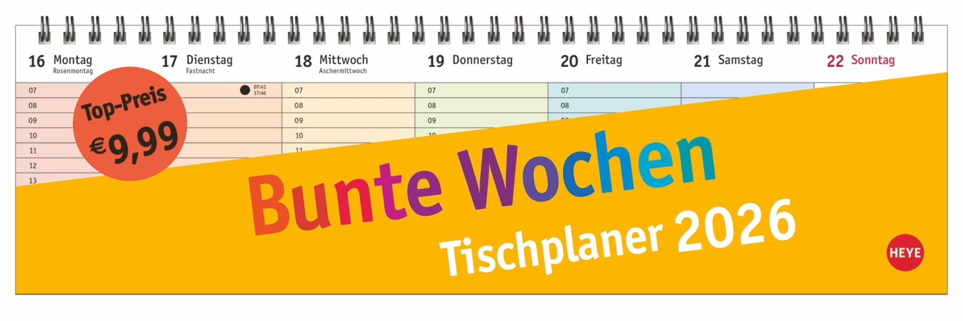 Bunte Wochen Wochenquerplaner 2026 - 