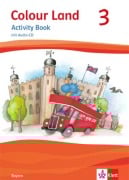 Cover-Bild zum Titel 'Colour Land ab Klasse 3. Activity Book mit Audio-CD. Ausgabe für Bayern. Klasse 3' von ''