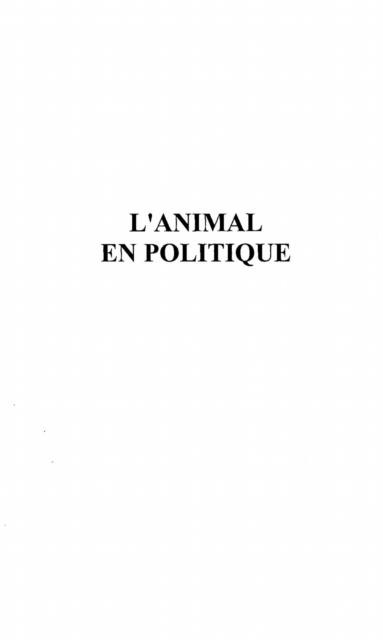 Animal en politique l' - Collectif