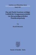 Das mit Parité-Gesetzen verfolgte Leitbild der Gruppensouveränität vor dem grundgesetzlichen Demokratieprinzip. - Henrik Eibenstein