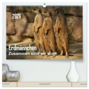 Cover-Bild zum Titel 'Erdmännchen - Zusammen sind wir stark / CH-Version (hochwertiger Premium Wandkalender 2026 DIN A2 quer), Kunstdruck in Hochglanz' von 'Peter Hebgen'