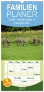 Cover-Bild zum Titel 'Familienplaner 2027 - Esel - liebenswerte Langohren mit 5 Spalten (Wandkalender, 21 x 45 cm) CALVENDO' von 'Christine Hutterer'