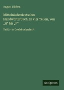 Cover-Bild zum Titel 'Mittelniederdeutsches Handwörterbuch; In vier Teilen, von "H" bis "P"' von 'August Lübben'