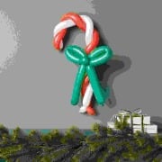 Cover-Bild zum Titel 'Ballonfigur Kranz/Zuckerstange, Rot/Weiß' von ''