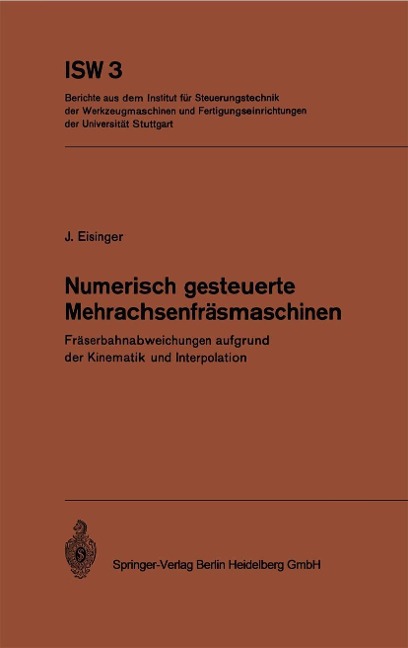 Numerisch gesteuerte Mehrachsenfräsmaschinen - J. Eisinger