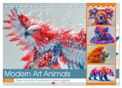 Cover-Bild zum Titel 'Modern Art Animals (Tischkalender 2026 DIN A5 quer), CALVENDO Monatskalender' von 'Steffen Gierok-Latniak'