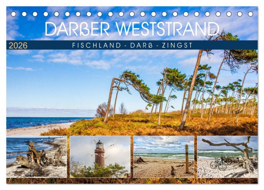 Darßer Weststrand - Fischland Darß Zingst (Tischkalender 2026 DIN A5 quer), CALVENDO Monatskalender - Holger Felix