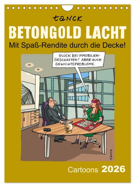 Betongold lacht - Cartoons (Wandkalender 2026 DIN A4 hoch), CALVENDO Monatskalender - Birgit Tanck