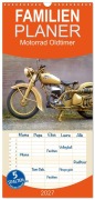 Cover-Bild zum Titel 'Familienplaner 2027 - Motorrad Oldtimer mit 5 Spalten (Wandkalender, 21 x 45 cm) CALVENDO' von 'Gabi Siebenhühner'