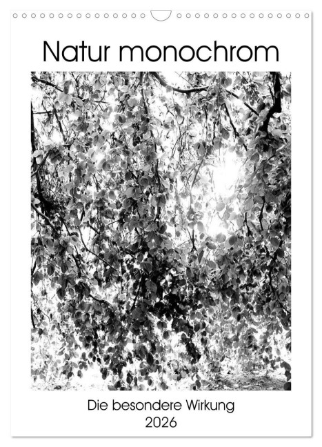 Natur monochrom Die besondere Wirkung (Wandkalender 2026 DIN A3 hoch), CALVENDO Monatskalender - Renate Grobelny