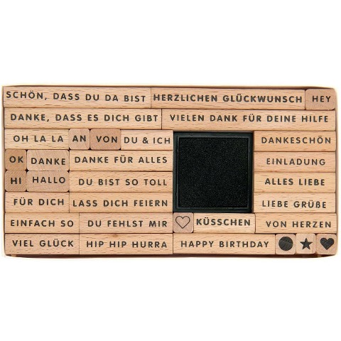 Stempelset Text, Deutsch FSC 100% - 