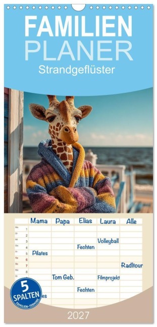 Familienplaner 2027 - Strandgeflüster mit 5 Spalten (Wandkalender, 21 x 45 cm) CALVENDO - Steffen Gierok-Latniak