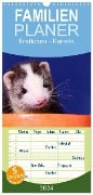 Familienplaner 2024 - Frettchen - Ferrets mit 5 Spalten (Wandkalender, 21 x 45 cm) CALVENDO - Jeanette Hutfluss