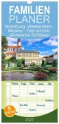 Cover-Bild zum Titel 'Familienplaner 2027 - Moritzburg, Weesenstein, Muskau - Drei schöne sächsische Schlösser mit 5 Spalten (Wandkalender, 21 x 45 cm) CALVENDO' von 'Gisela Kruse'