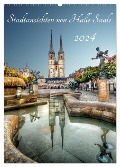 Stadtansichten von Halle Saale 2024 (Wandkalender 2024 DIN A2 hoch), CALVENDO Monatskalender - Oliver Friebel