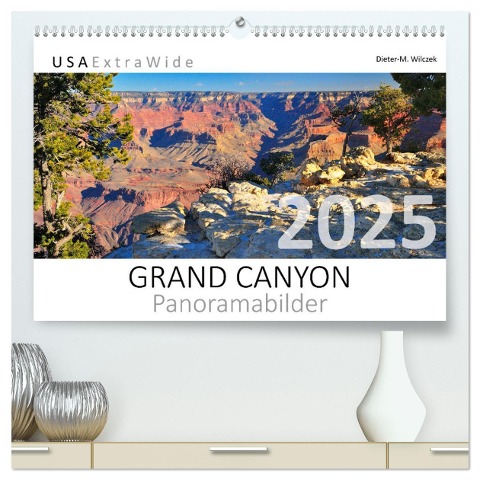 GRAND CANYON Panoramabilder (hochwertiger Premium Wandkalender 2025 DIN A2 quer), Kunstdruck in Hochglanz - Dieter-M. Wilczek