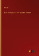 Cover-Bild zum Titel 'Que vont devenir les facultés libres?' von 'D'Hulst'