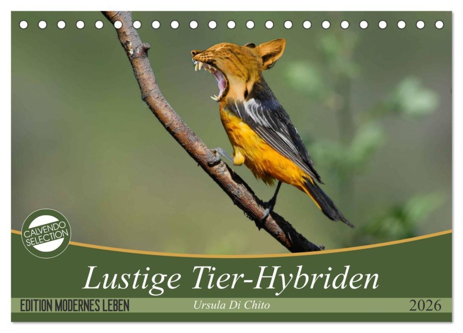Lustige Tier-Hybriden (Tischkalender 2026 DIN A5 quer), CALVENDO Monatskalender - Ursula Di Chito
