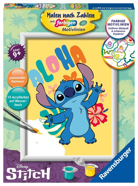 CreArt, Malen nach Zahlen Kinder - Disney Stitch - 
