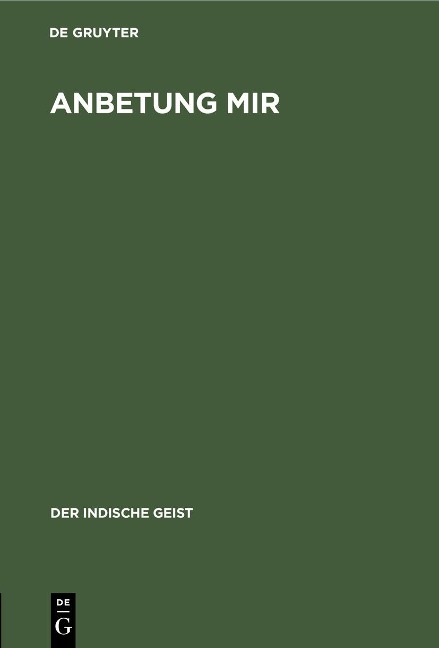 Anbetung mir - 