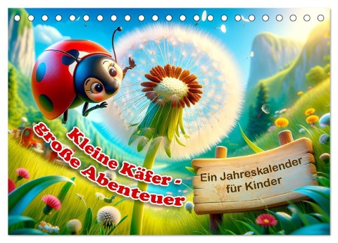 Kleine Käfer, große Abenteuer: Ein Jahreskalender für Kinder (Tischkalender 2025 DIN A5 quer), CALVENDO Monatskalender - Artefacti Artefacti