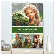Cover-Bild zum Titel 'Im Zauberwald. Kleine Helden im magischen Druidenland (hochwertiger Premium Wandkalender 2026 DIN A2 hoch), Kunstdruck in Hochglanz' von 'Rose Hurley'