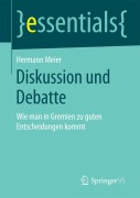 Cover-Bild zum Titel 'Diskussion und Debatte' von 'Hermann Meier'