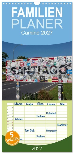 Familienplaner 2027 - Camino 2027 mit 5 Spalten (Wandkalender, 21 x 45 cm) CALVENDO - Raik Behr