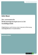 Cover-Bild zum Titel 'Der systematische Risikomanagementprozess in der Straffälligenhilfe' von 'Heike Meyer'