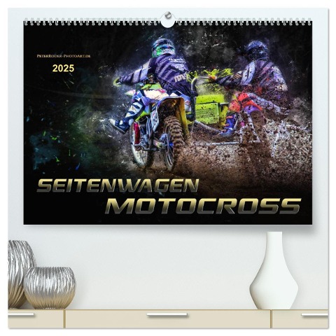 Seitenwagen Motocross (hochwertiger Premium Wandkalender 2025 DIN A2 quer), Kunstdruck in Hochglanz - Peter Roder
