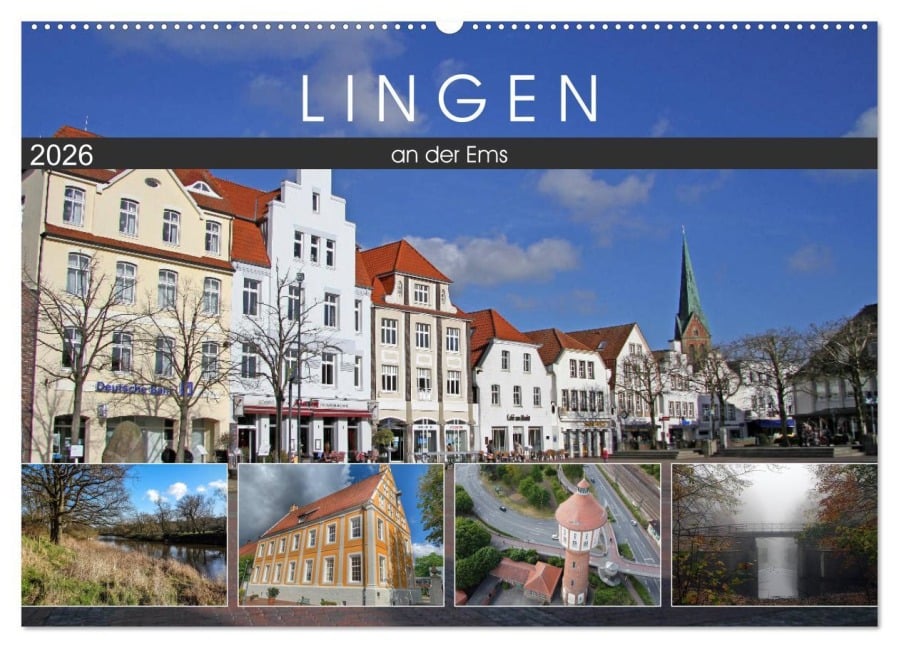 LINGEN an der Ems (Wandkalender 2026 DIN A2 quer), CALVENDO Monatskalender - SchnelleWelten SchnelleWelten