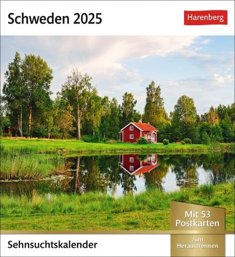 Schweden Sehnsuchtskalender 2025 - Wochenkalender mit 53 Postkarten - Torbjörn Skogedal