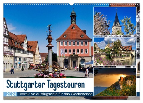 Stuttgarter Tagestouren (Wandkalender 2024 DIN A2 quer), CALVENDO Monatskalender - Klaus-Peter Huschka