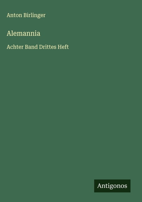 Alemannia - Anton Birlinger