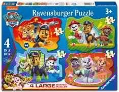 Cover-Bild zum Titel 'Ravensburger Kinderpuzzle 03028 - Helden mit Fell - 4 Large Shaped PAW Patrol Puzzle für Kinder ab 3 Jahren' von ''