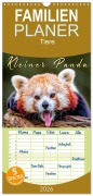 Familienplaner 2026 - Kleiner Panda mit 5 Spalten (Wandkalender, 21 x 45 cm) CALVENDO - Peter Roder