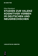 Cover-Bild zum Titel 'Studien zur Valenz kognitiver Verben im Deutschen und Neugriechischen' von 'Eleni Butulussi'