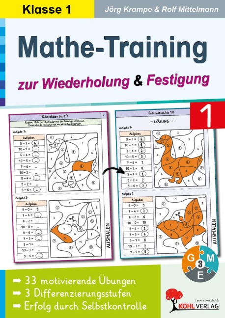 Mathe-Training zur Wiederholung und Festigung / Klasse 1 - Jörg Krampe, Rolf Mittelmann