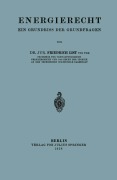 Cover-Bild zum Titel 'Energierecht' von 'Friedrich List'