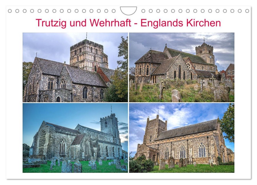 Trutzig und Wehrhaft - Englands Kirchen (Wandkalender 2026 DIN A4 quer), CALVENDO Monatskalender - Giuseppe Di Domenico