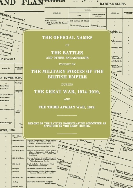 THE GREAT WAR - Battles Nomenclature Committee