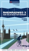 KOMPASS Fahrrad-Tourenkarte Rheinradweg 3, von Köln nach Rotterdam 1:50.000 - 